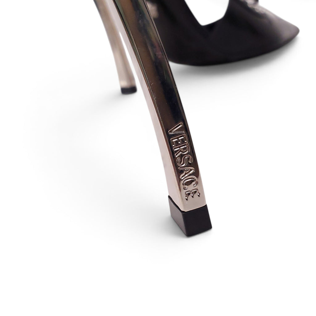 VERSACE BLACK CORSET HEELS WITH STUDS - SIZE 39