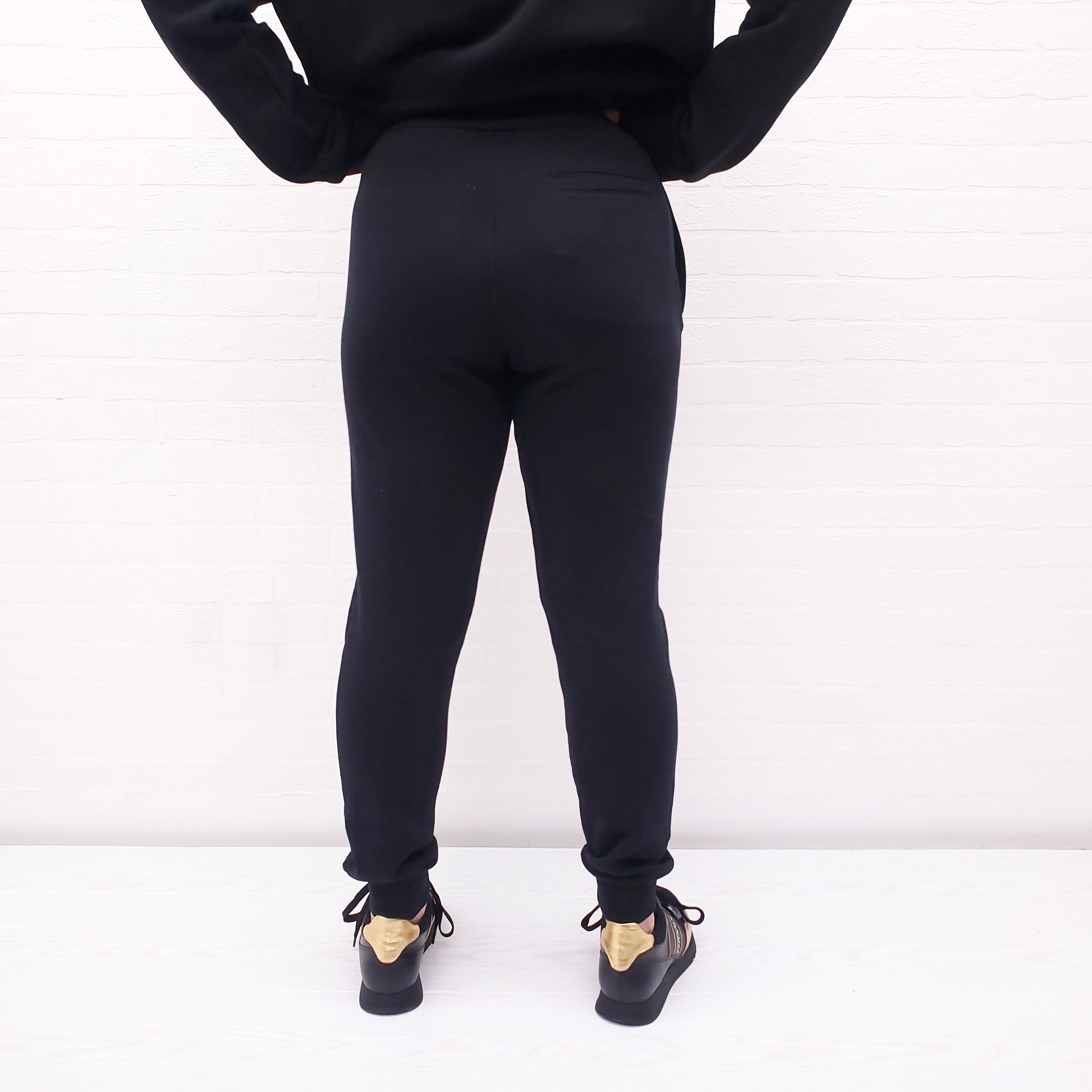 VERSACE BLACK LOGO SWEATPANTS - SIZE S