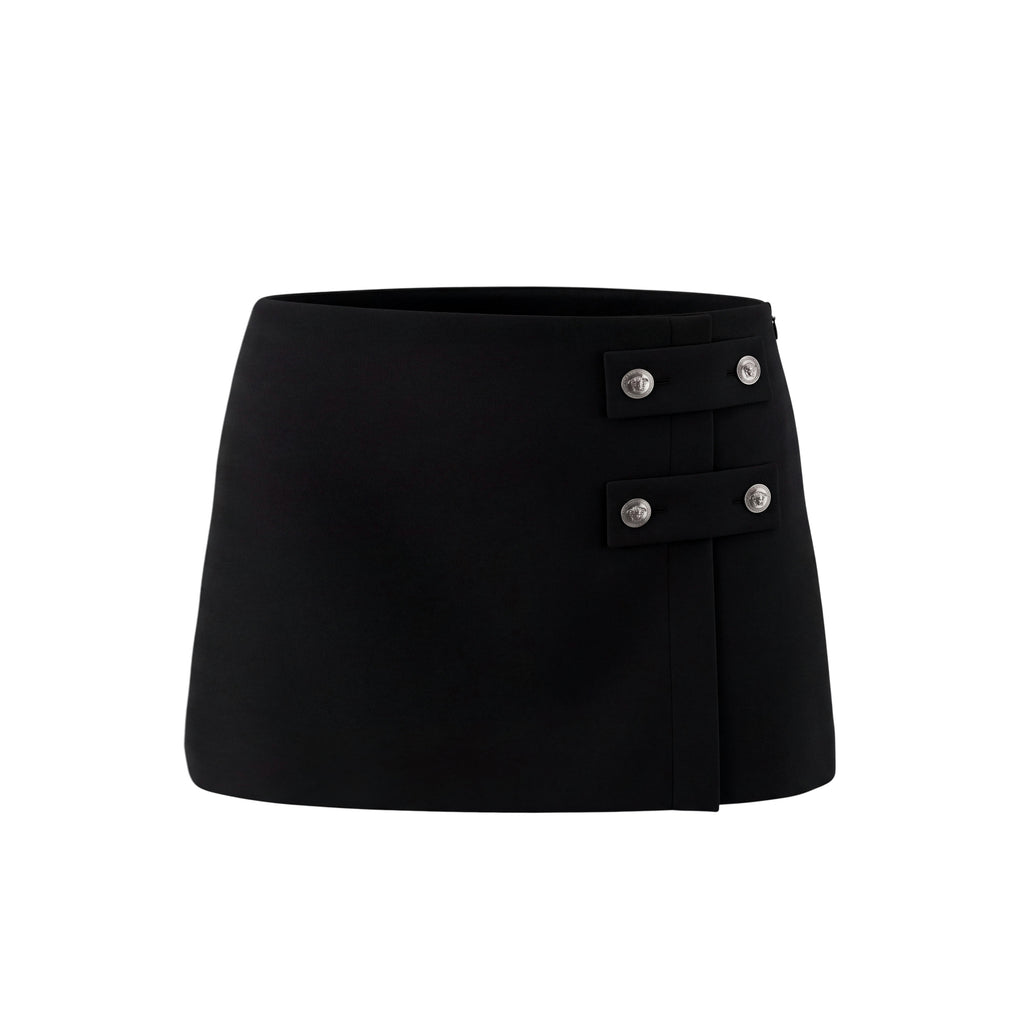 VERSACE BLACK MEDUSA MINISKIRT - SIZE 46