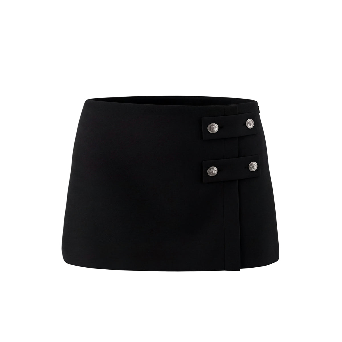 VERSACE BLACK MEDUSA MINISKIRT - SIZE 46