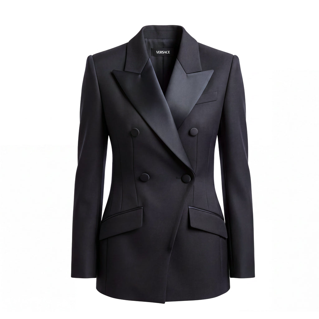 VERSACE BLACK TUXEDO BLAZER - SIZE 40