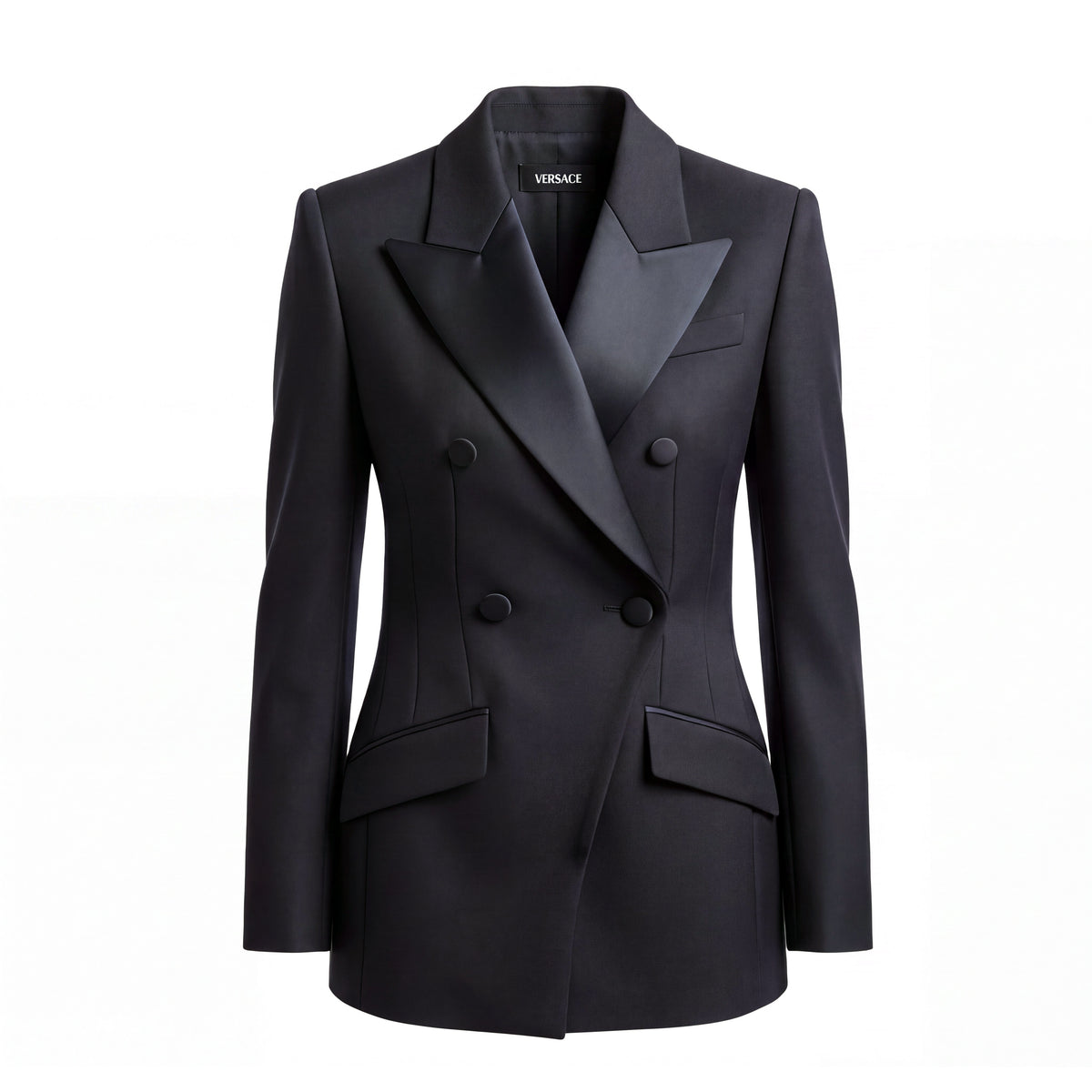 VERSACE BLACK TUXEDO BLAZER - SIZE 40