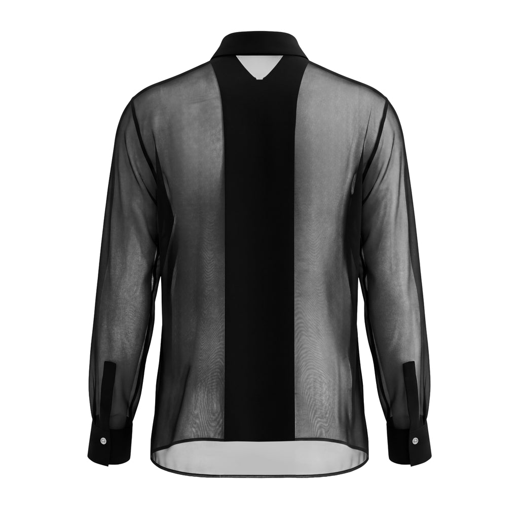 VERSACE EMBELLISHED GEORGETTE BLOUSE - SIZE 40