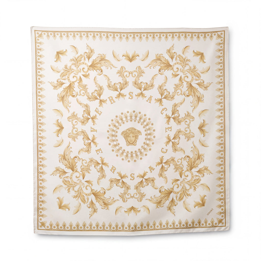 VERSACE GOLD FLORAL SCARF