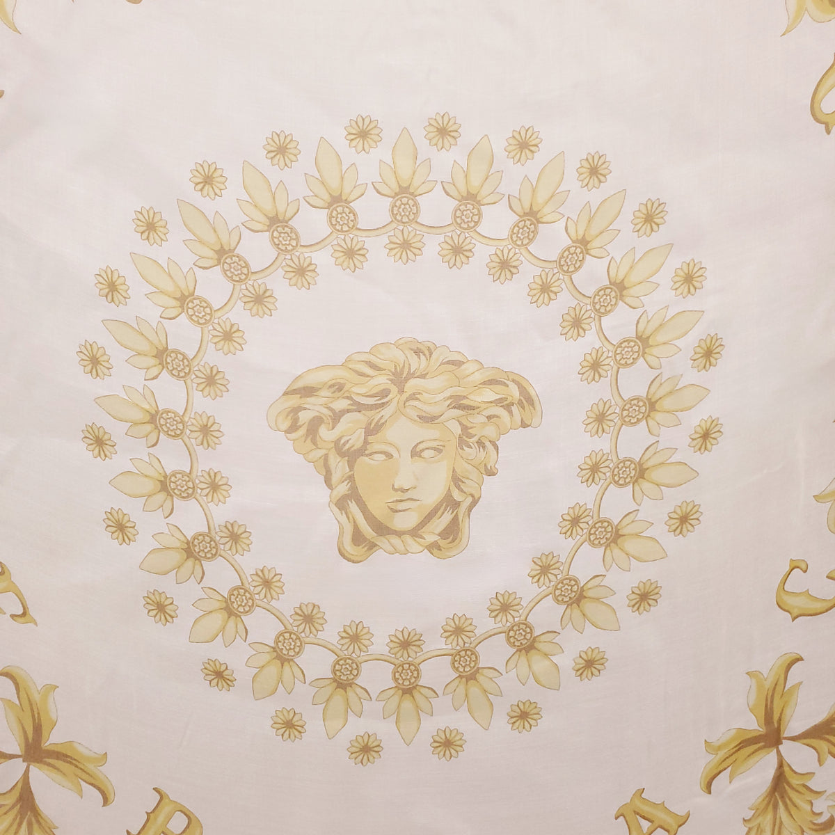 VERSACE GOLD FLORAL SCARF