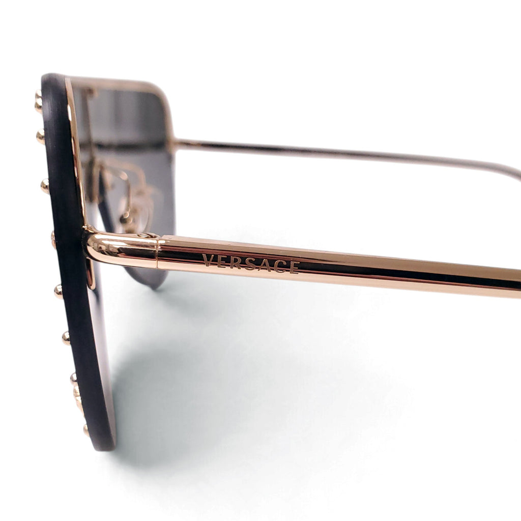 VERSACE GOLD STUD AVIATOR SUNGLASSES