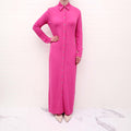 VERSACE PINK FITTED MAXI SHIRT DRESS - SIZE 42