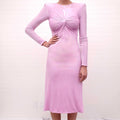 VERSACE PINK VELVET DRESS - SIZE 38