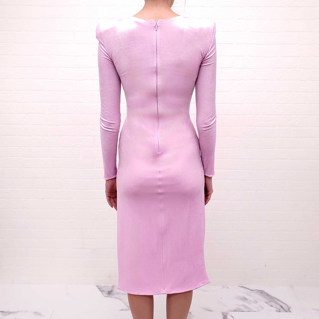 VERSACE PINK VELVET DRESS - SIZE 38