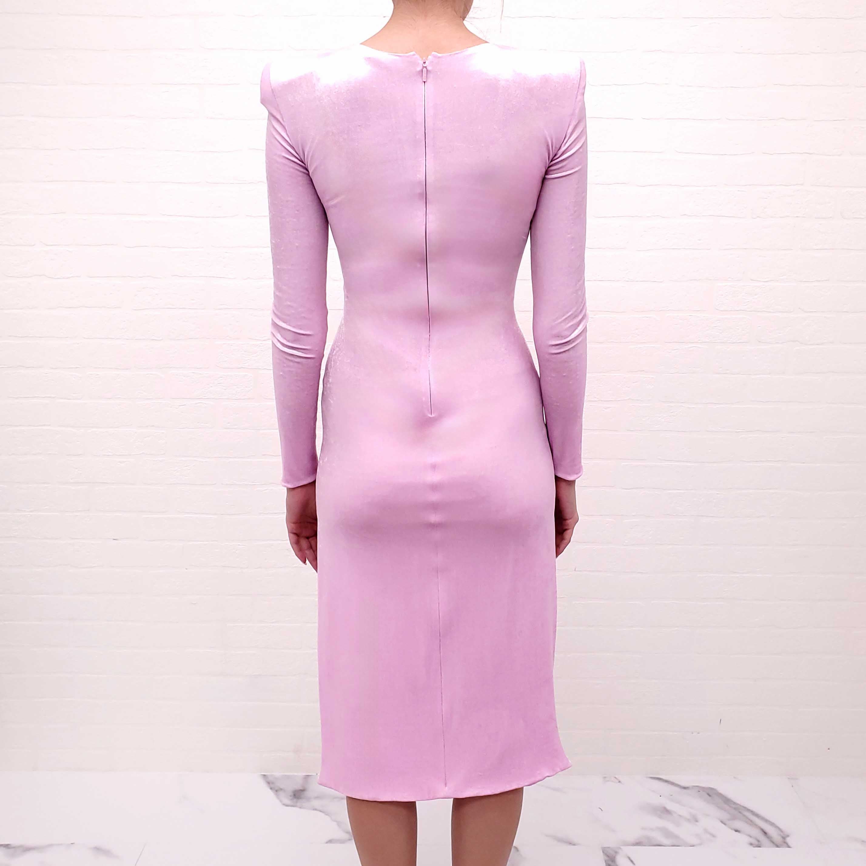 VERSACE PINK VELVET DRESS - SIZE 38