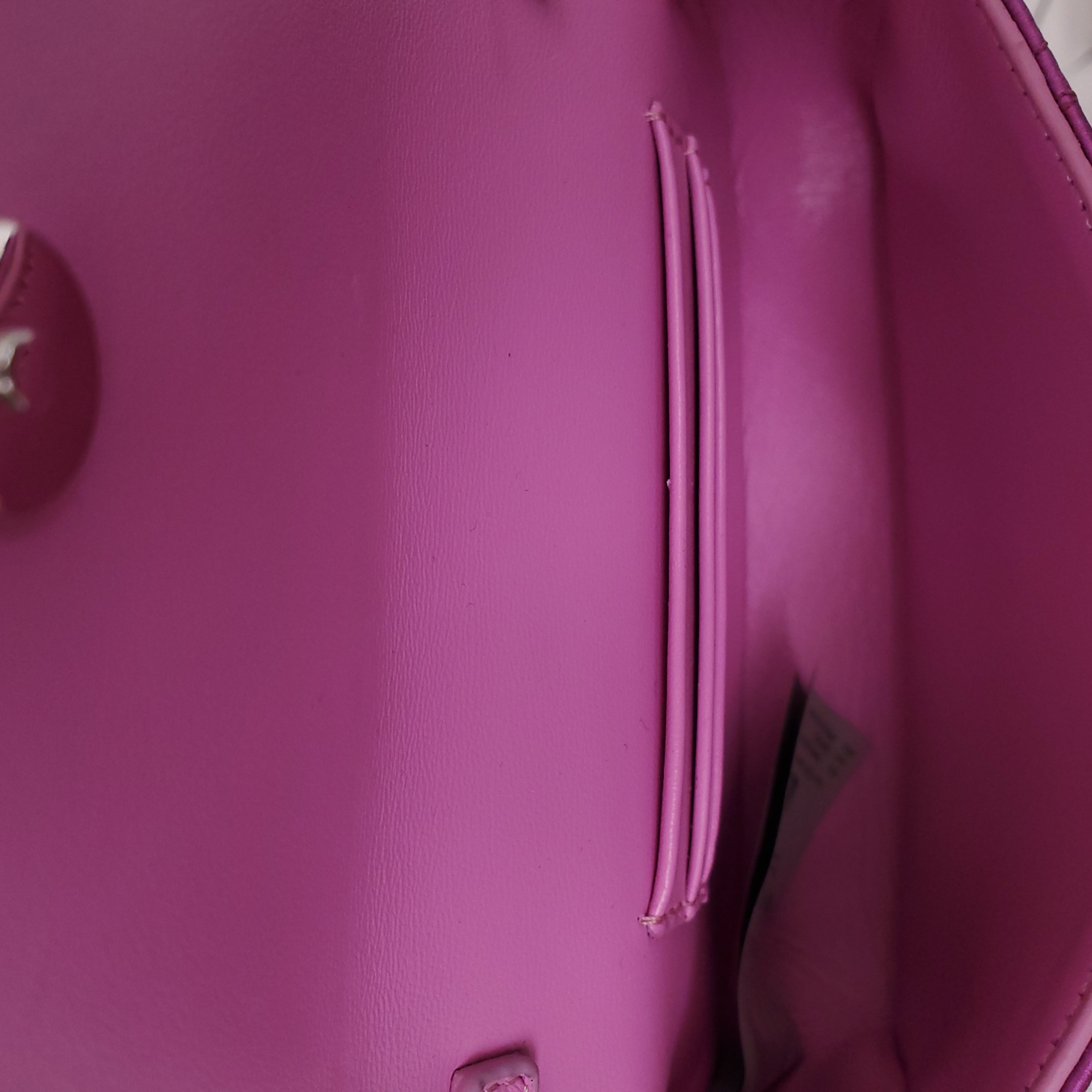 VERSACE PURPLE MINI VIRTUS CRYSTAL PAVÉ EVENING BAG