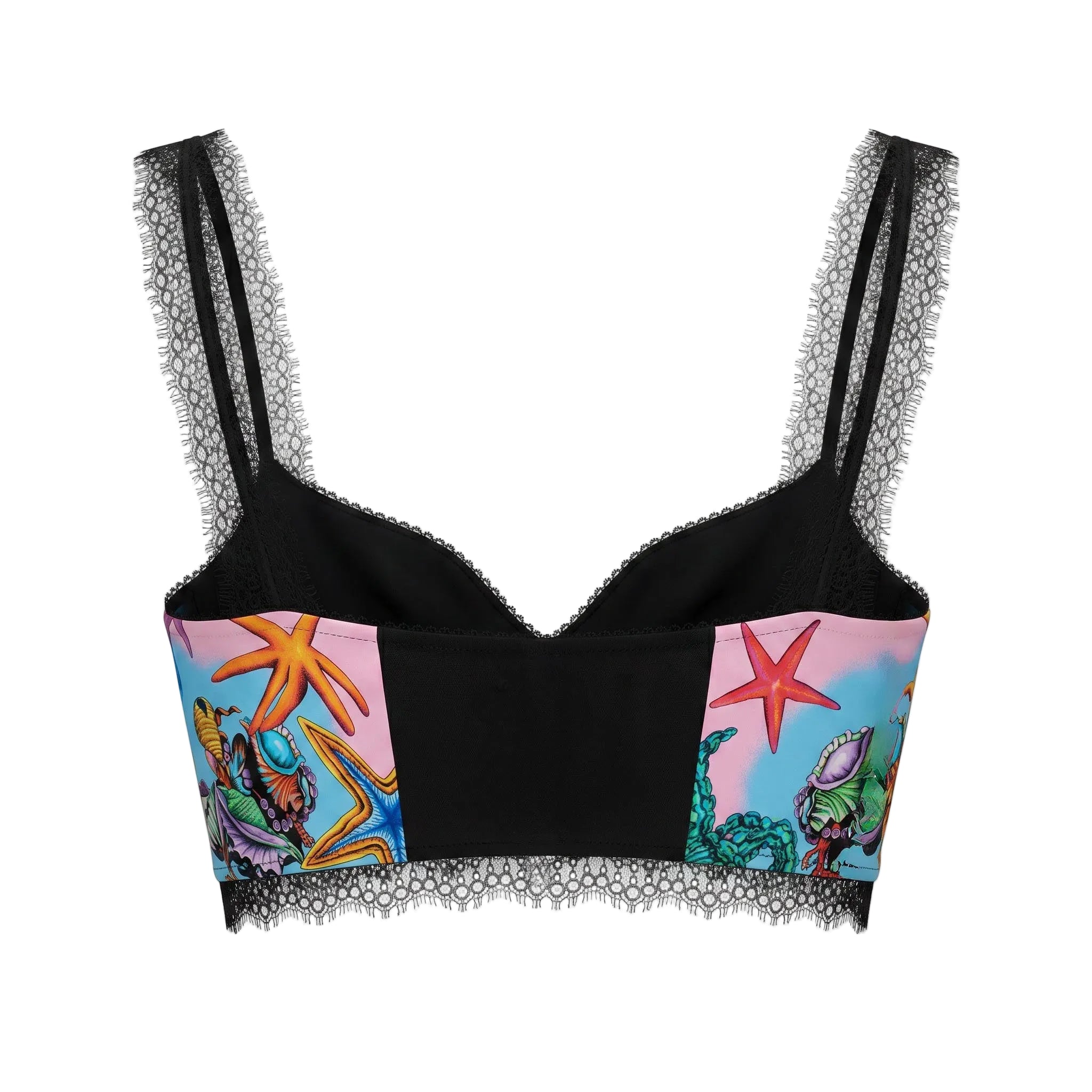 VERSACE SEASHELL 'TRESOR DE LA MER' SILK BRALETTE - SIZE 40
