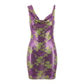 VERSACE WILD ROSES METAL MESH MIDI DRESS - SIZE 38