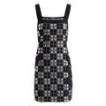 VERSACE SILVER BLOCK CROCHET MIDI DRESS - SIZE 38