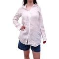 VILEBREQUIN WHITE LINEN COVER UP SHIRT - SIZE S