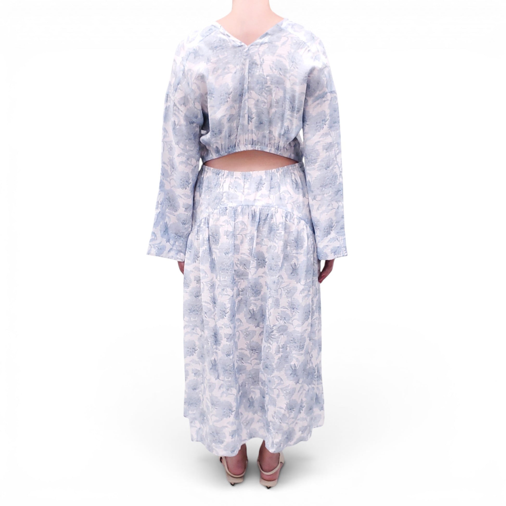 VINCE BLUE FLORAL DRESS - SIZE M