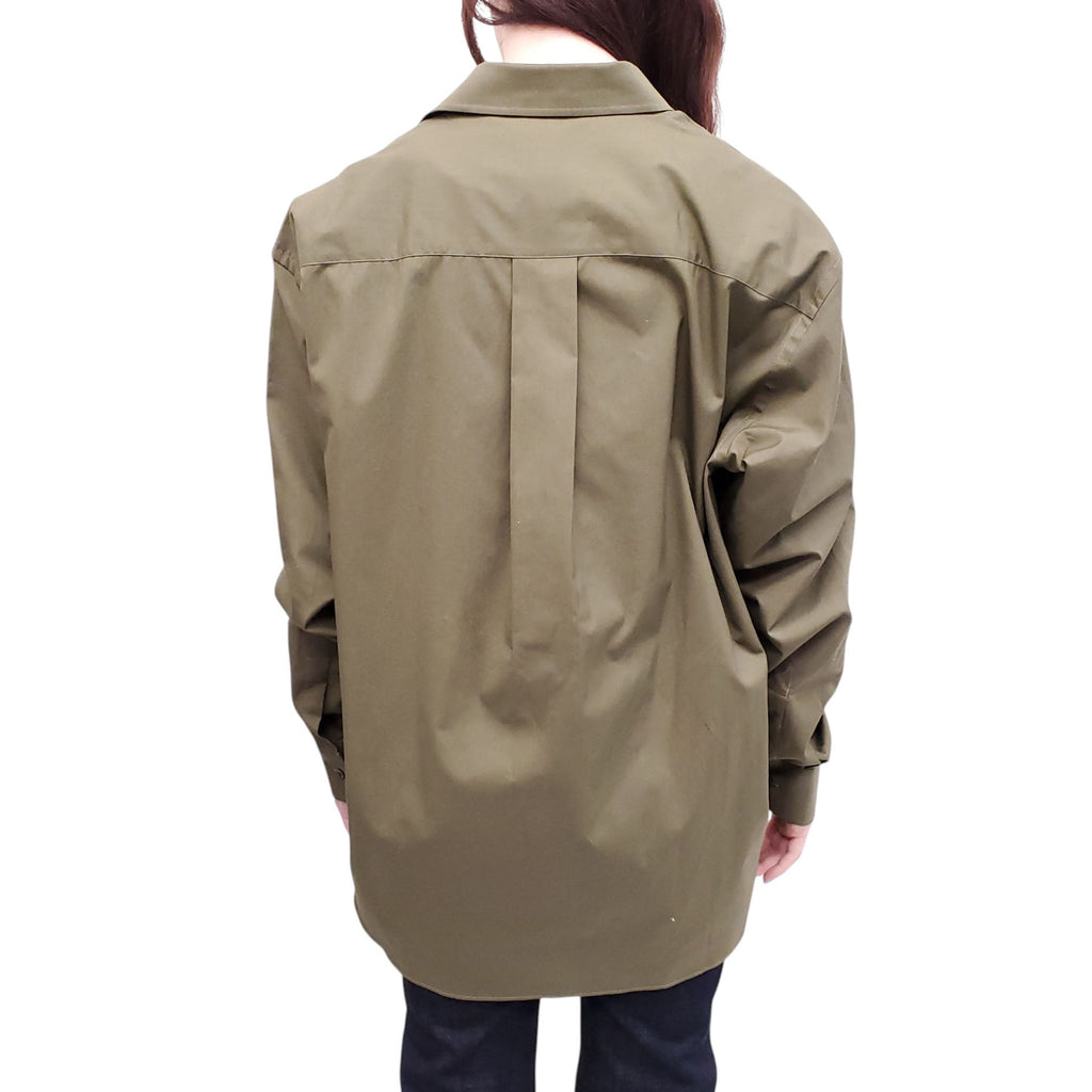 WARDROBE.NYC GREEN OVERSIZED MILITARY SHIRT - SIZE L
