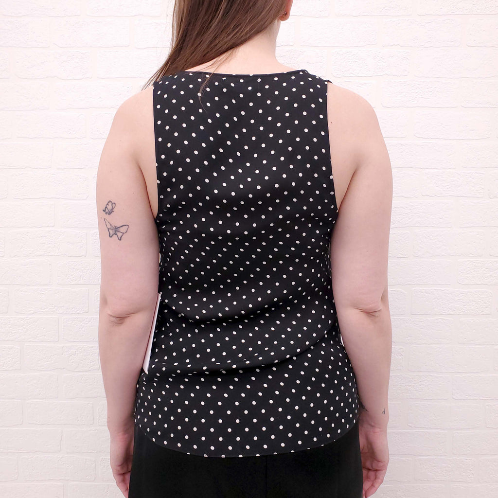 WARDROBE.NYC POLKA DOT SILK TANK TOP - SIZE S