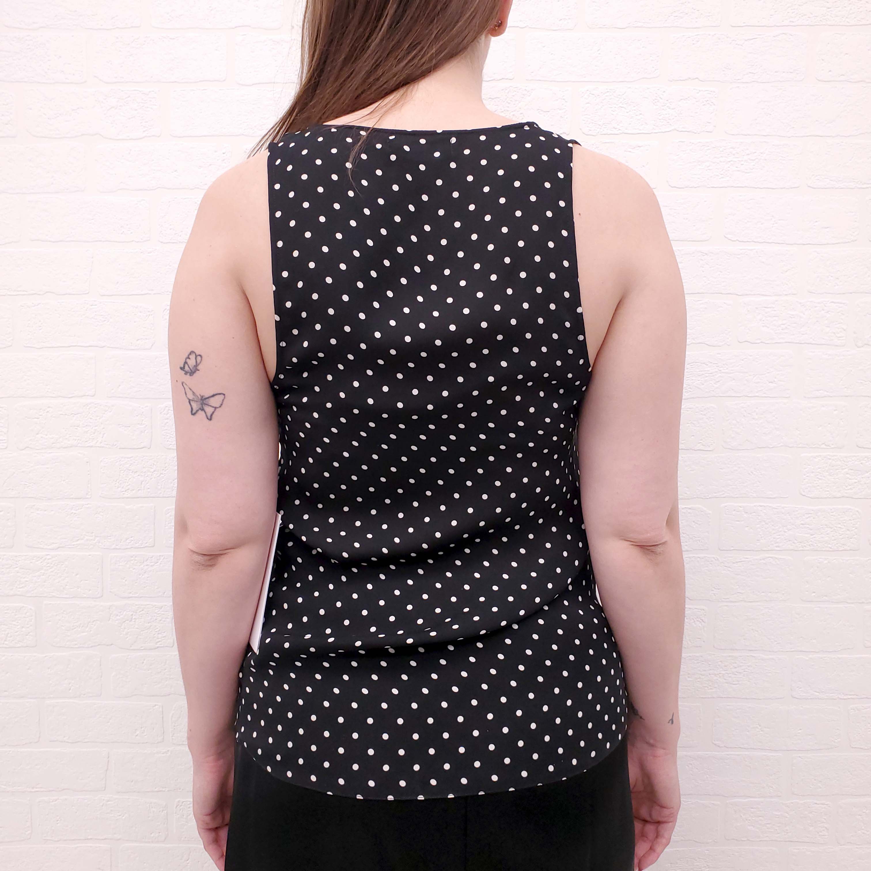 WARDROBE.NYC POLKA DOT SILK TANK TOP - SIZE S