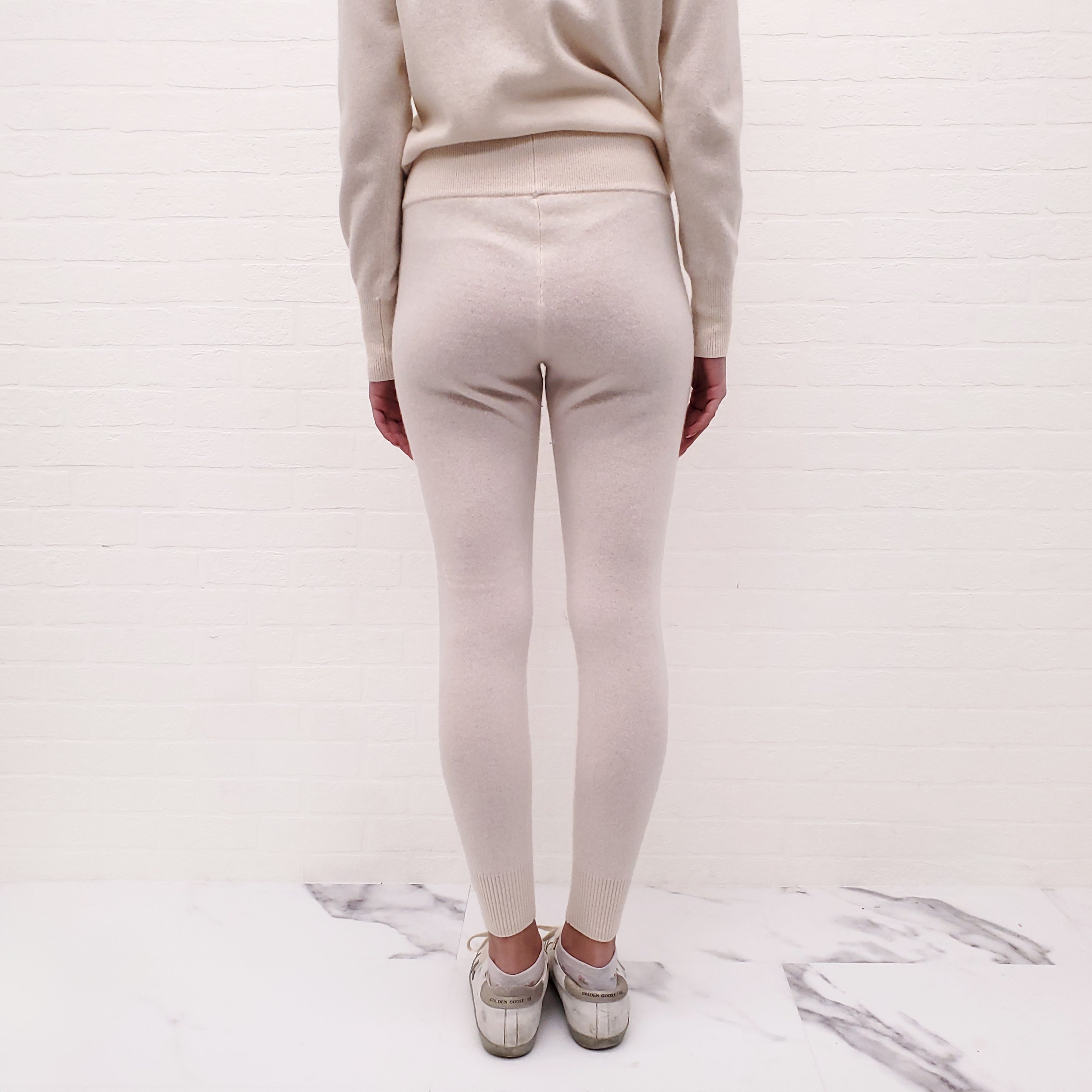 WHITE & WARREN CREAM CASHMERE SET - SIZE XS