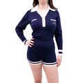 WISKII NAVY KNIT ROMPER - SIZE M