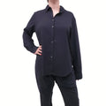 XIRENA BLACK BUTTON-UP BLOUSE - SIZE L
