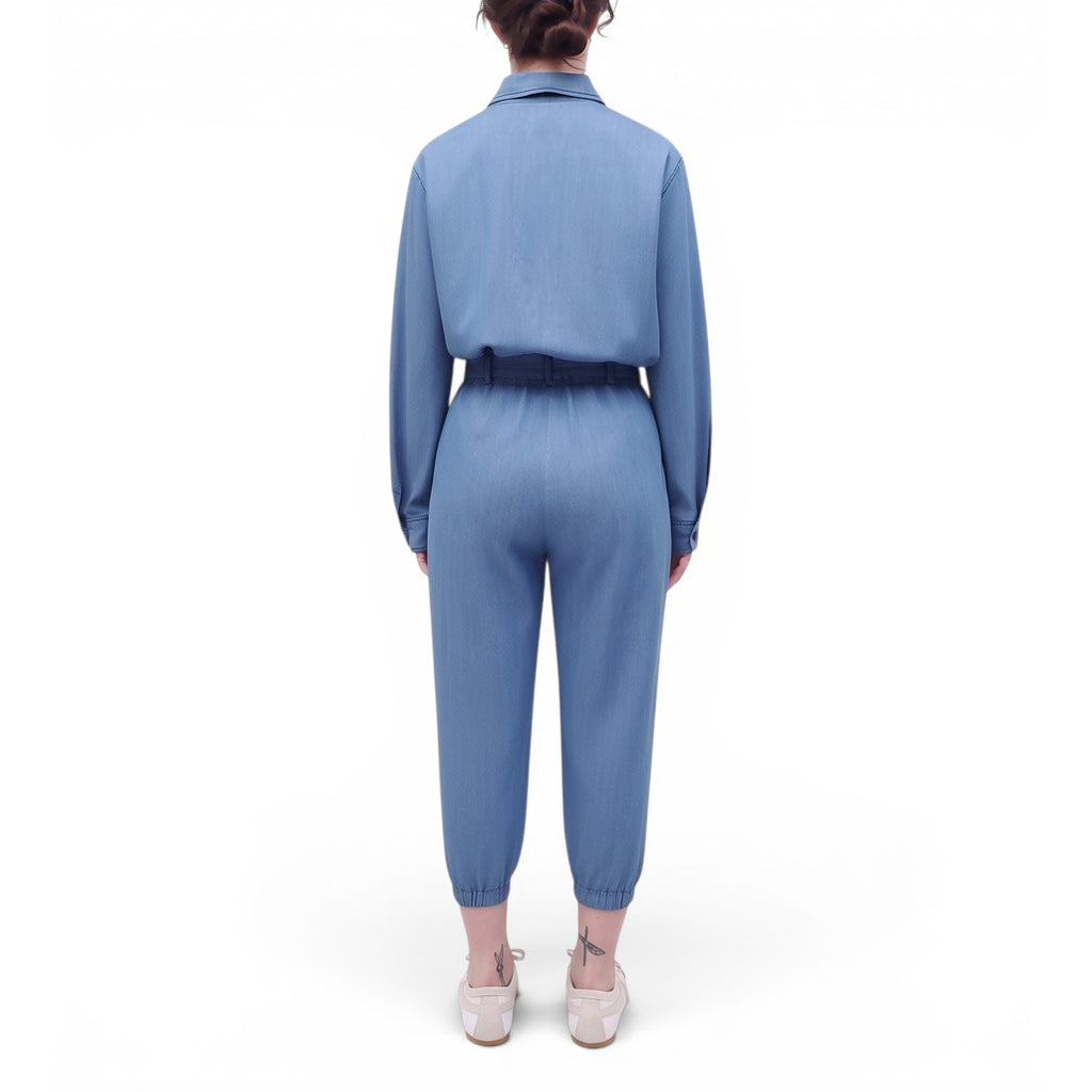 XIRENA DENIM EFFECT JUMPSUIT - SIZE S