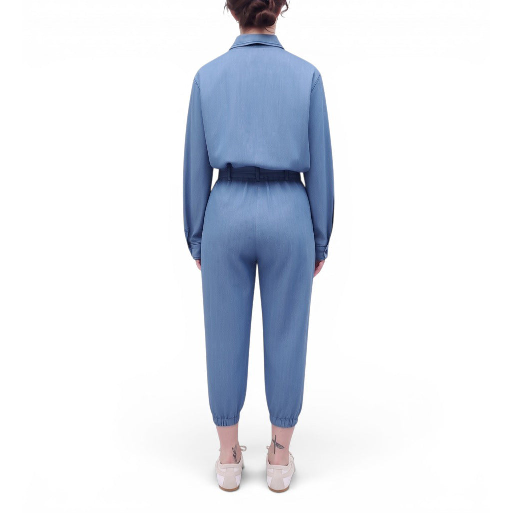 XIRENA DENIM EFFECT JUMPSUIT - SIZE S