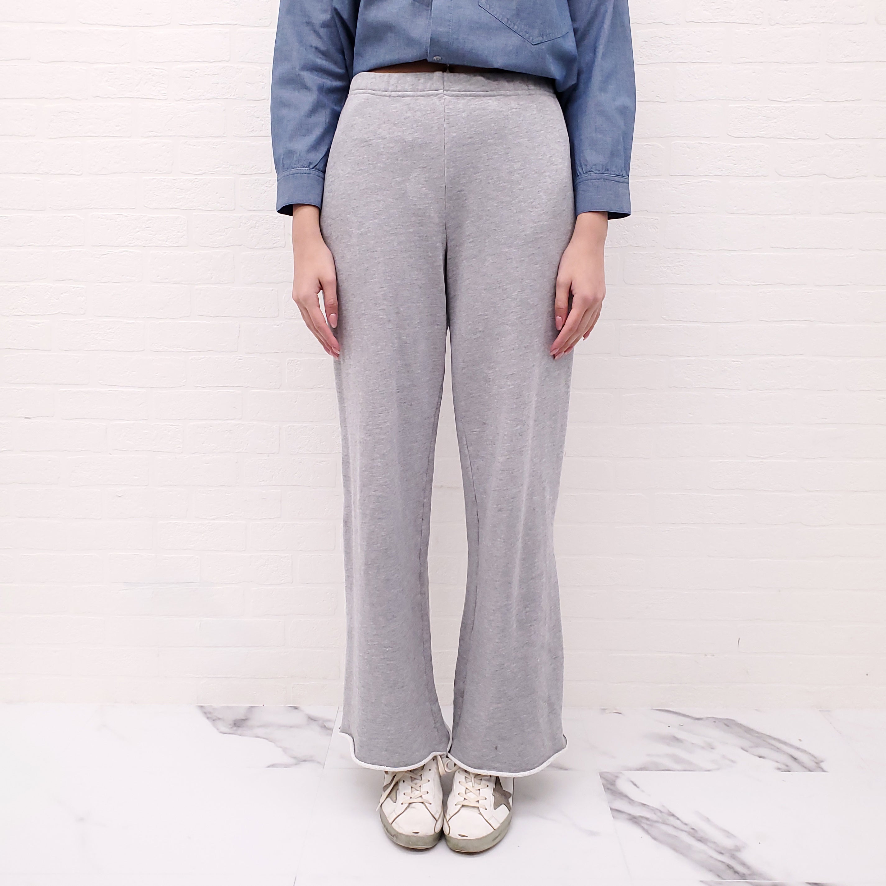 XIRENA OVERSIZED GREY SWEATPANTS  - SIZE S