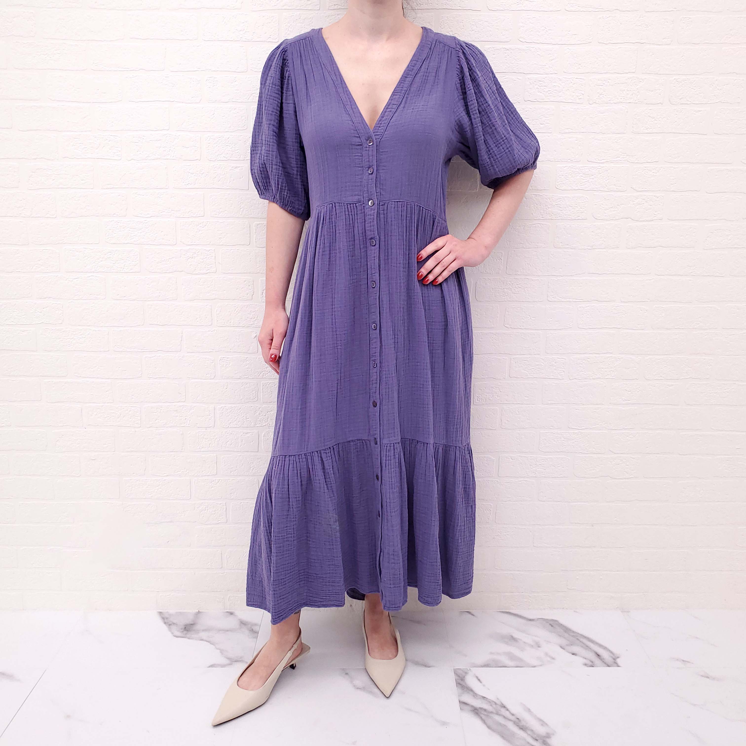 XIRENA PURPLE LENNOX DRESS - SIZE M
