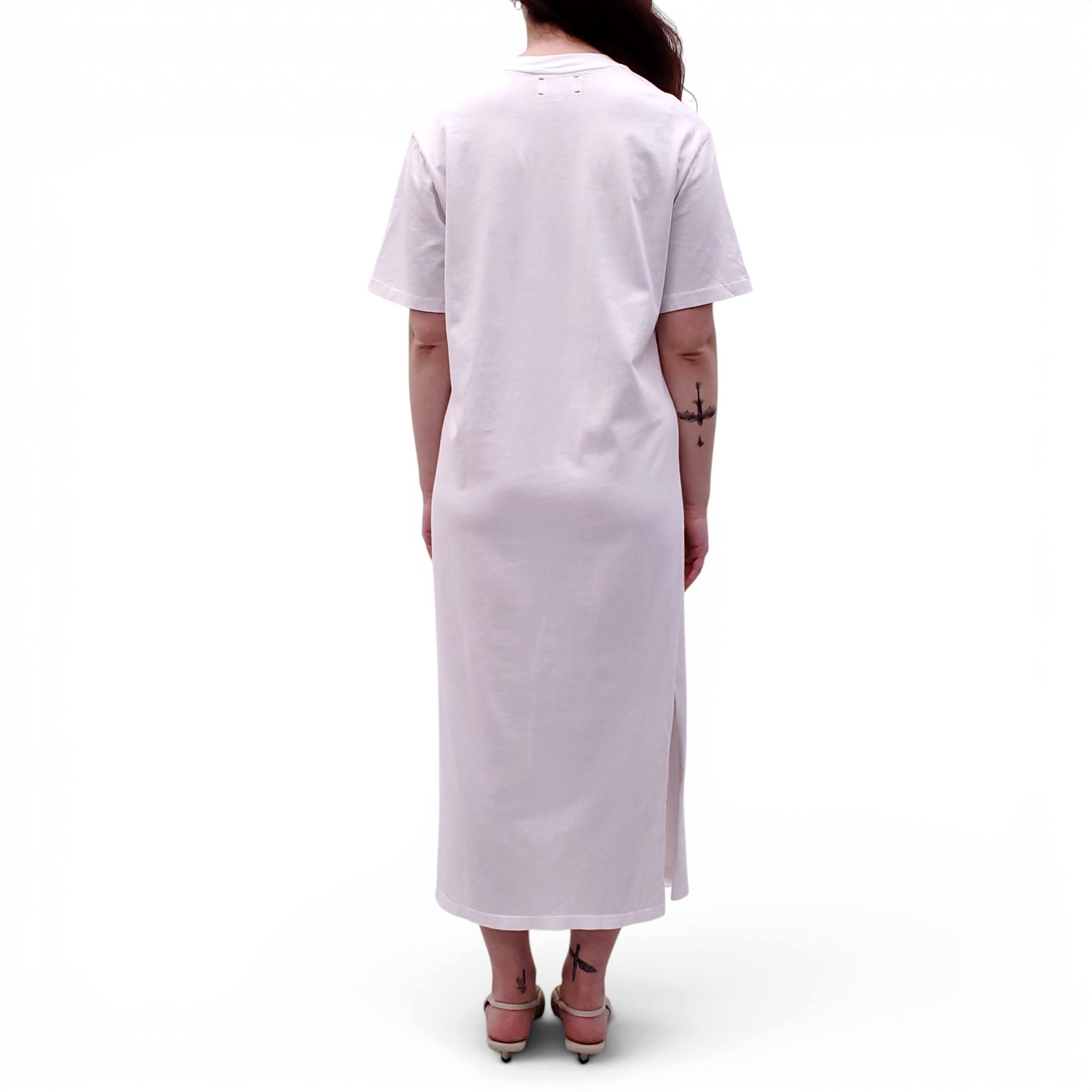 XIRENA WHITE LONG T-SHIRT DRESS WITH POCKET - SIZE XS