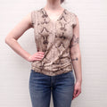 YVES SAINT LAURENT ANIMAL PRINT SWEATER VEST - SIZE S
