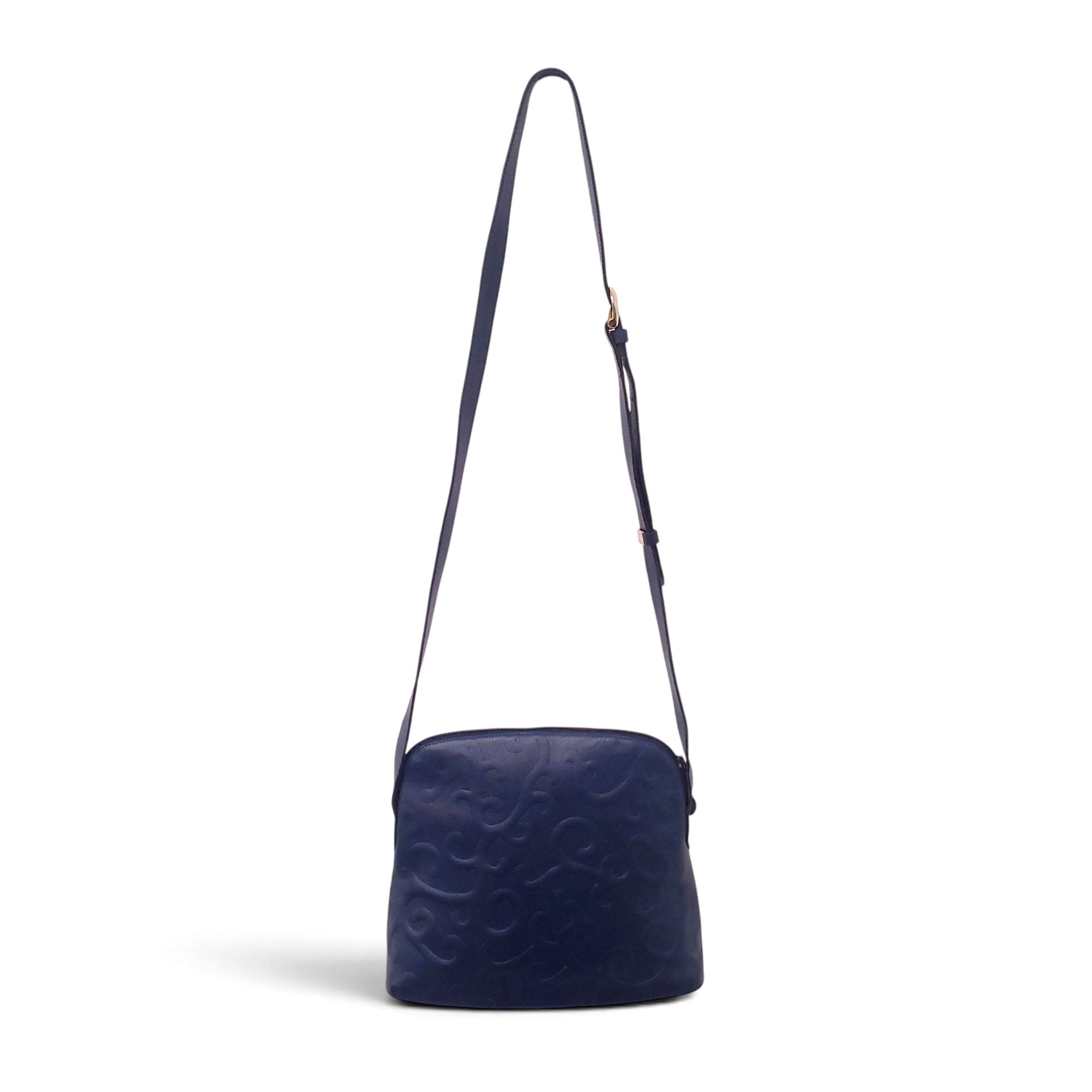 YVES SAINT LAURENT VINTAGE NAVY CASSANDRA ARABESQUE BAG