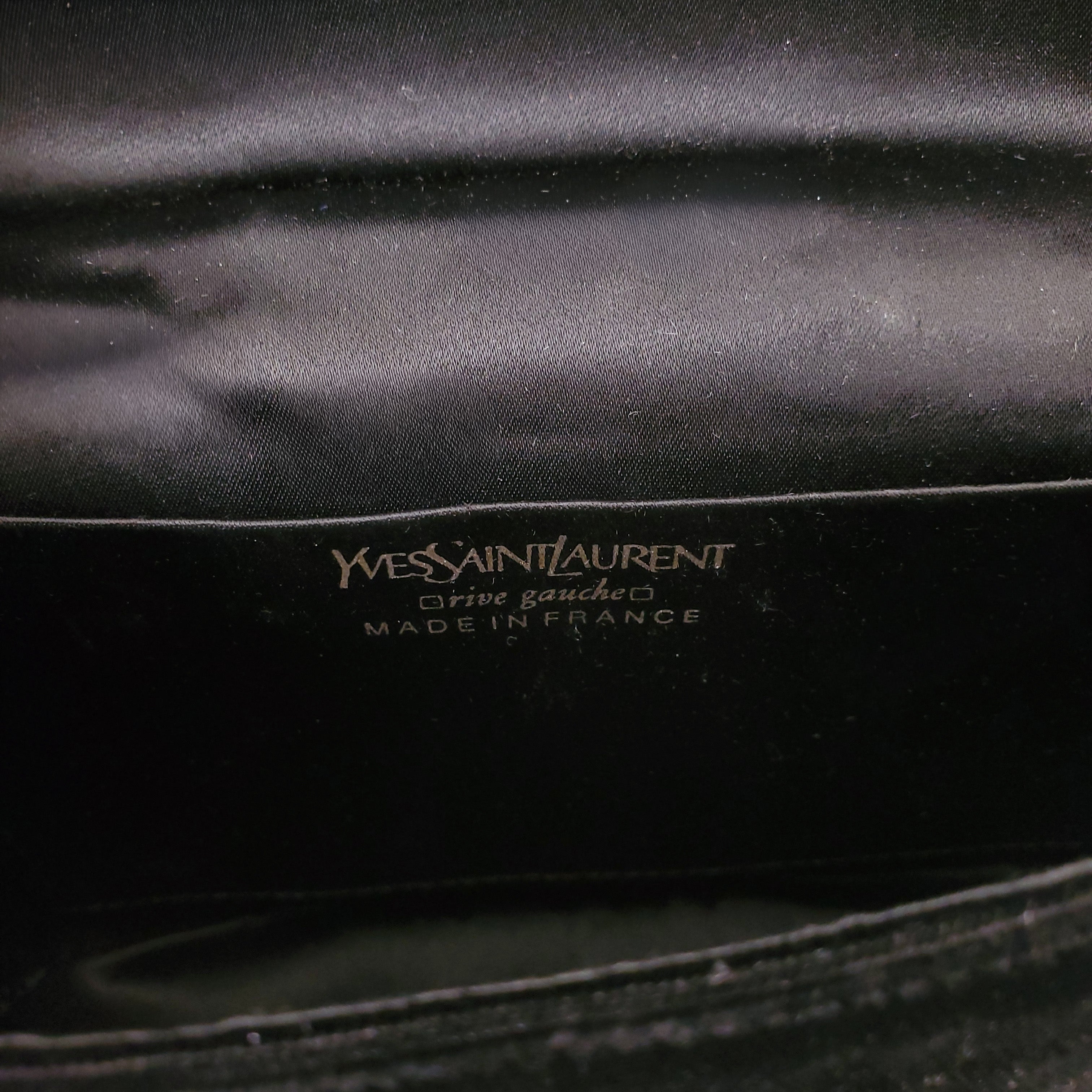 YVES SAINT LAURENT VINTAGE VELVET CROSSBODY BAG WITH CRYSTAL