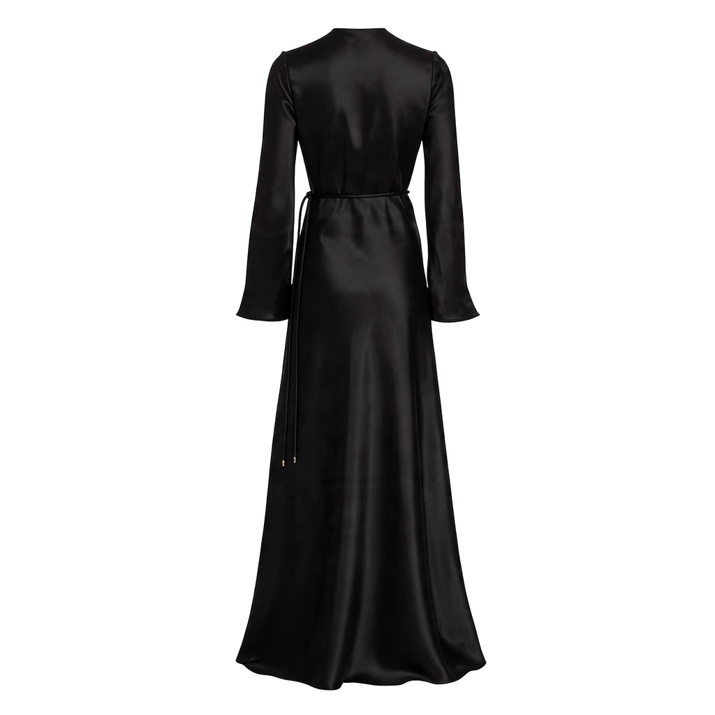 ZIMMERMANN BLACK LUMINOSITY SLIP GOWN - SIZE 0