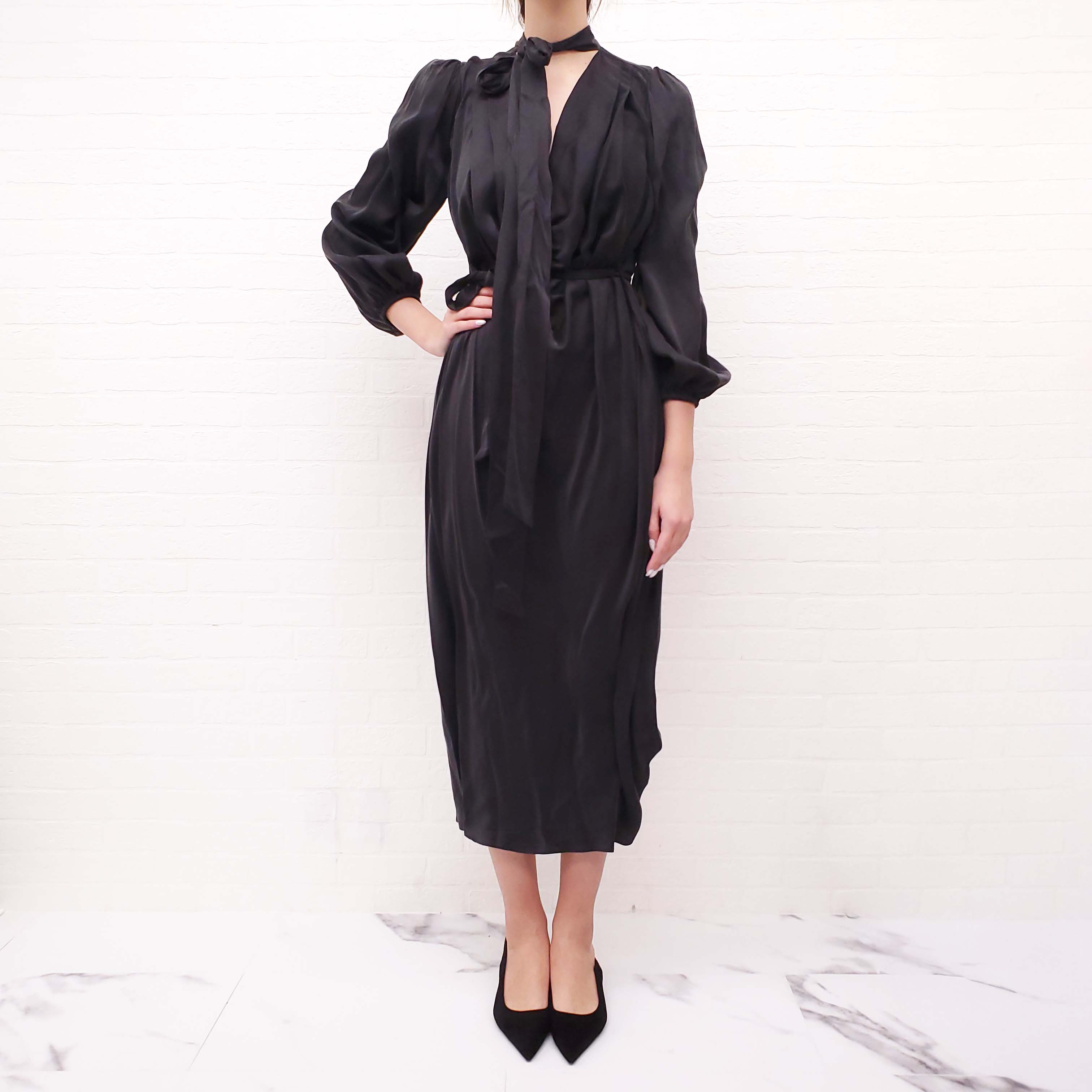 zimmermann black silk dress Silk Wrap Mini Dress