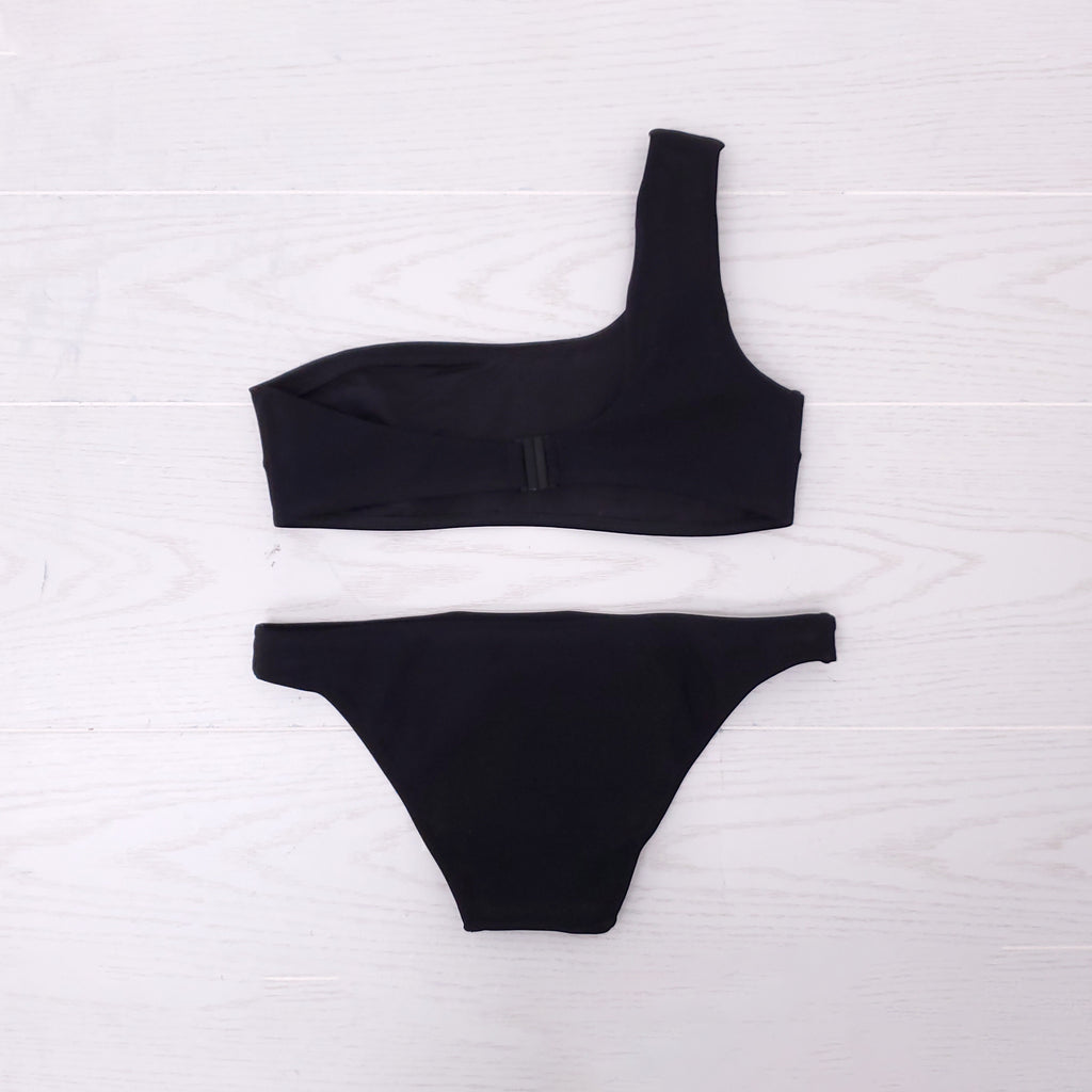 ZIMMERMANN BLACK TEDDY BUCKLE BIKINI - SIZE 3/L