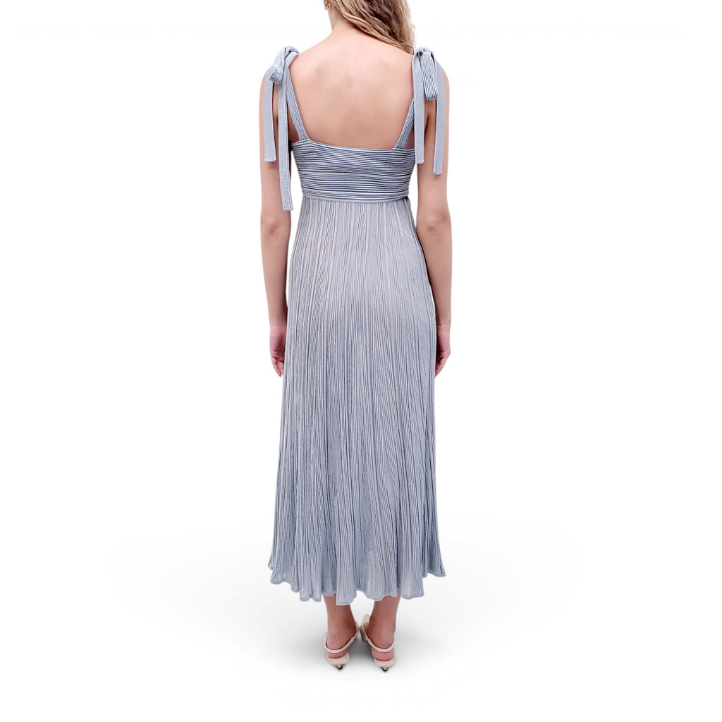 ZIMMERMANN BLUE SHIMMER KNIT DRESS - SIZE OP/XXS