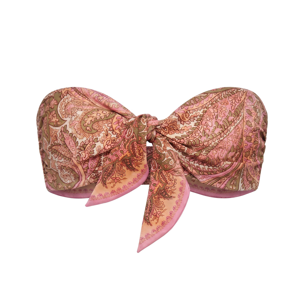 ZIMMERMANN BRIGHTON SCARF TIE BIKINI TOP - SIZE 2 (US 8)