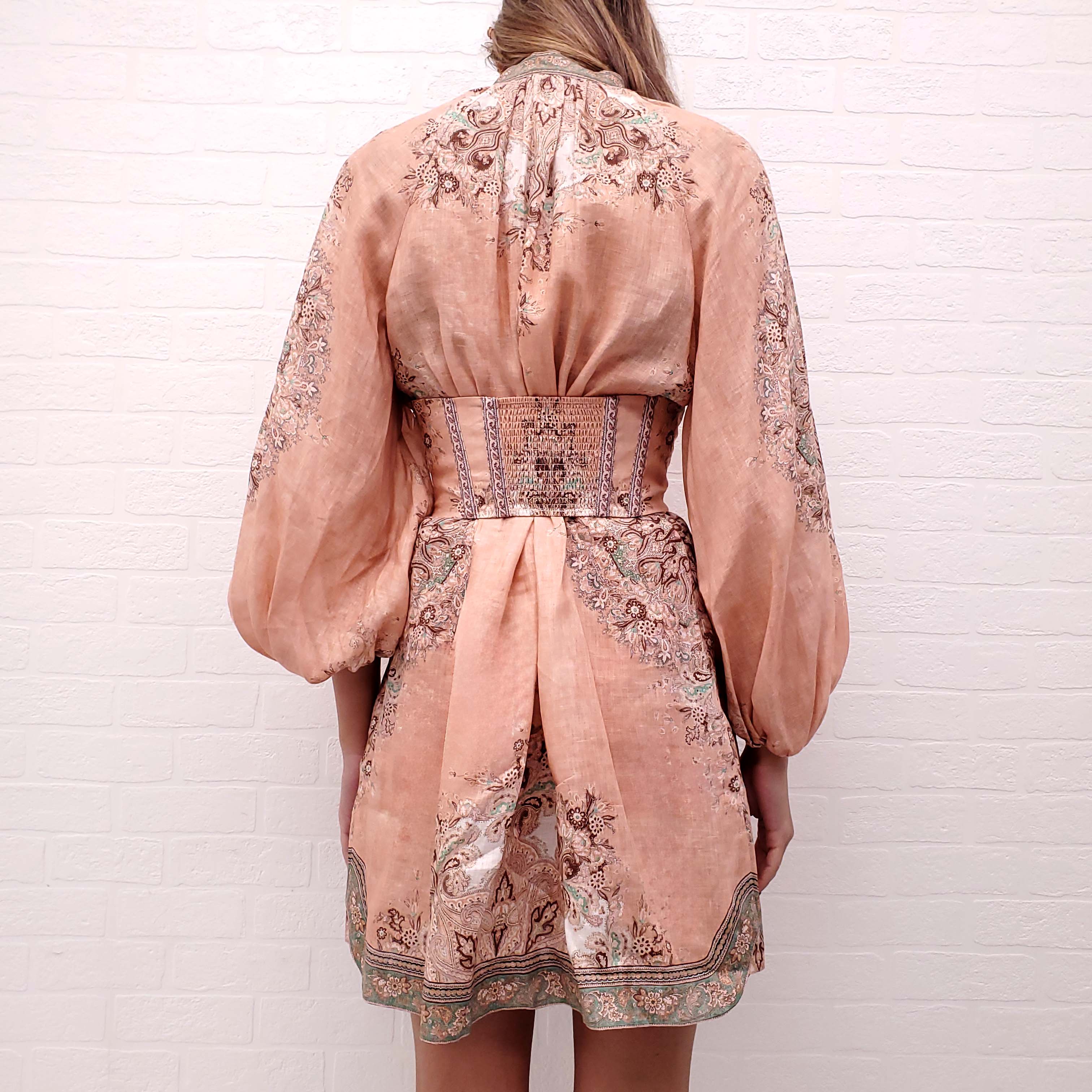 ZIMMERMANN CORSET DETAIL DRESS - SIZE 0/XS