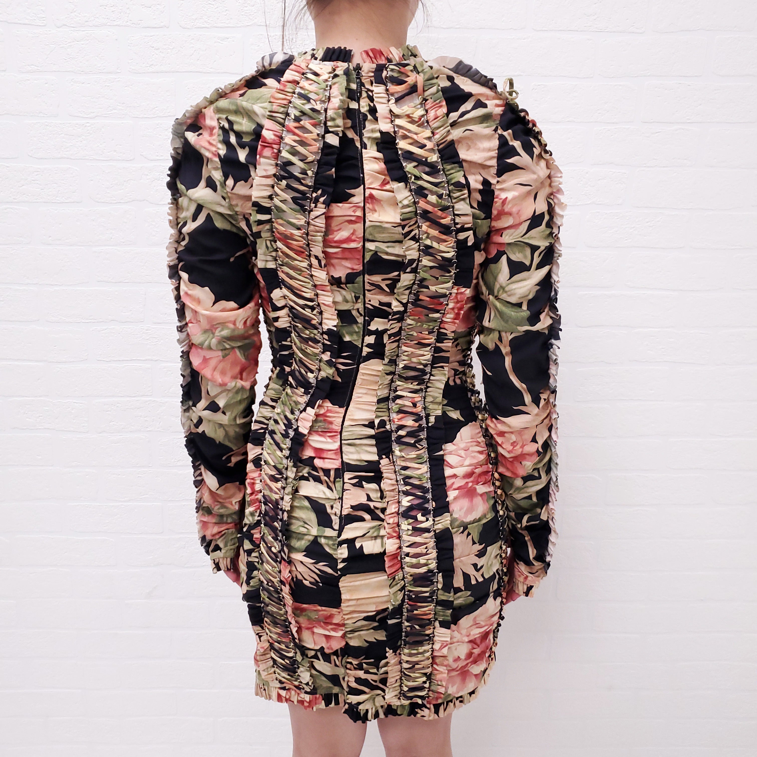 ZIMMERMANN RUNWAY ESPIONAGE LACE UP PENCIL DRESS - SIZE 0/XS