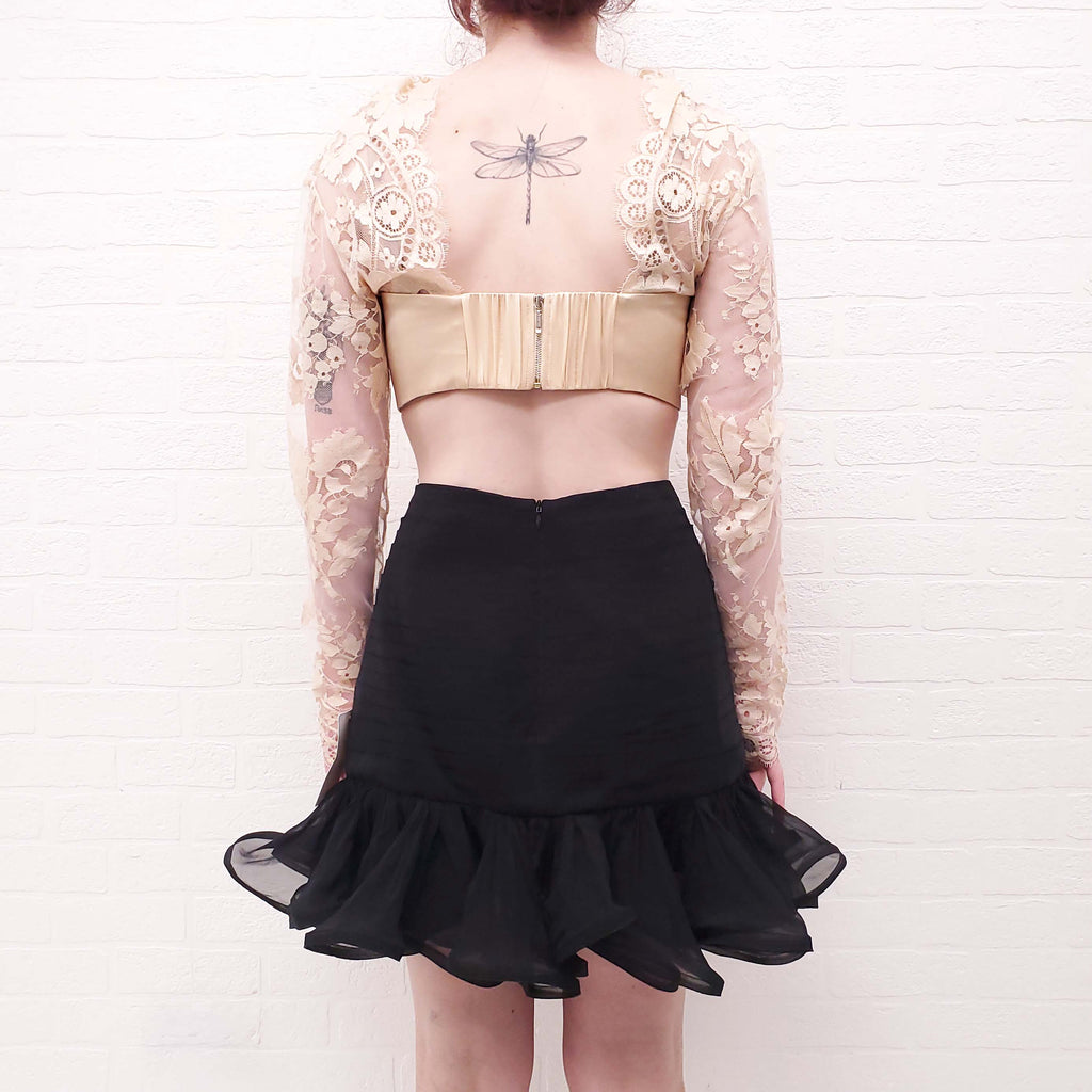 ZIMMERMANN ILLUSTRATION FLOUNCE MINI DRESS - SIZE 2