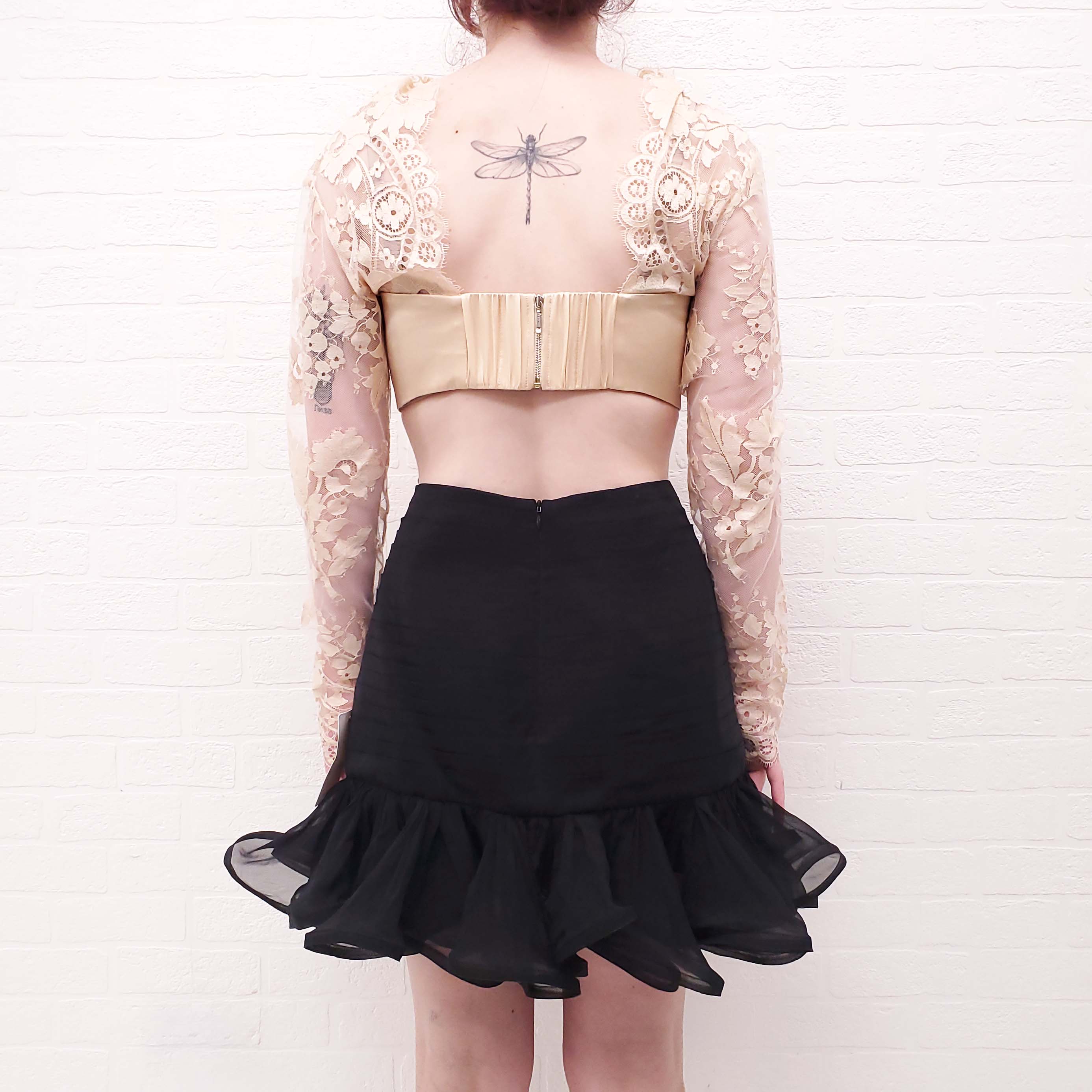 ZIMMERMANN ILLUSTRATION FLOUNCE MINI DRESS - SIZE 2