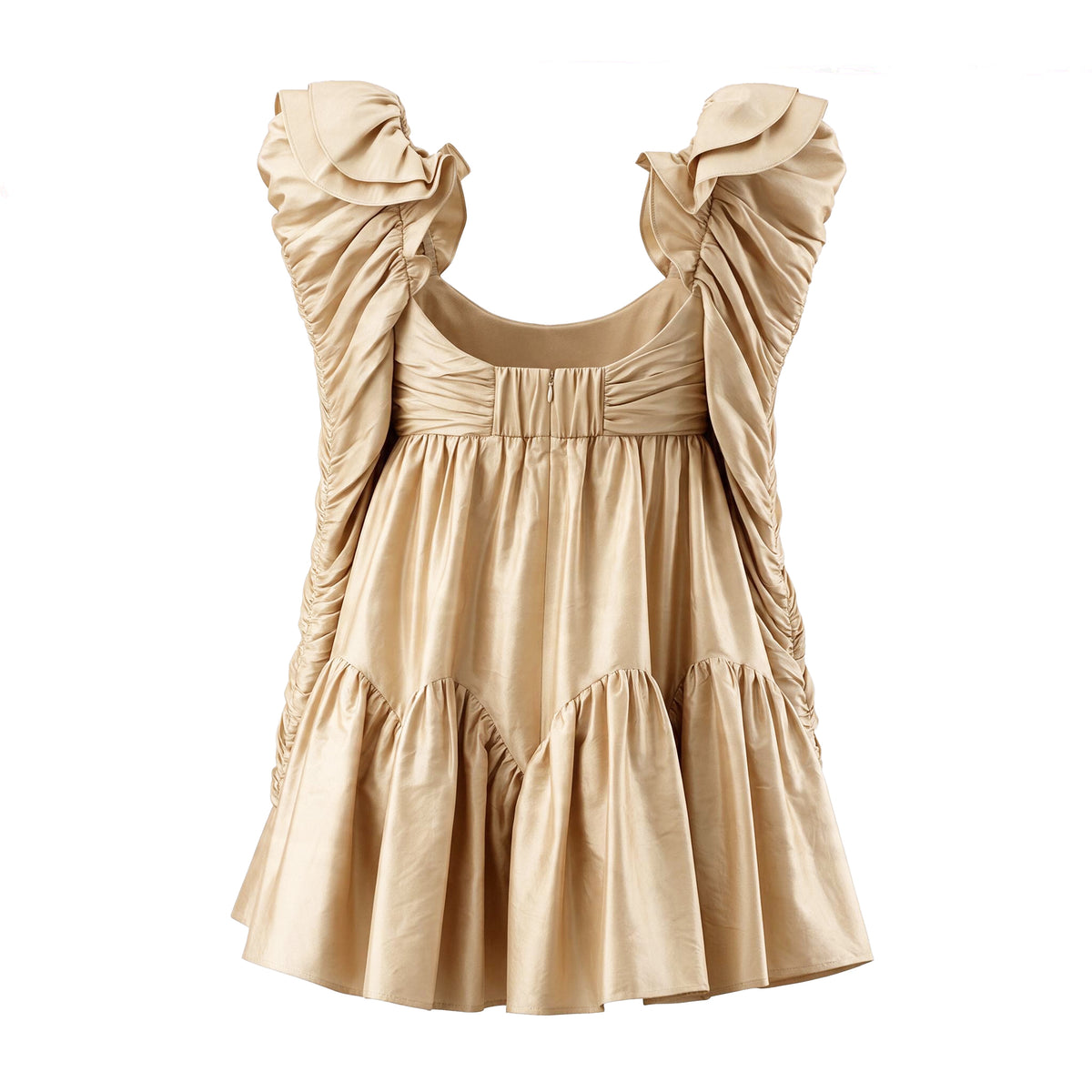 ZIMMERMANN KALEIDOSCOPE RUCHED MINI DRESS - SIZE 0P (US 2P)