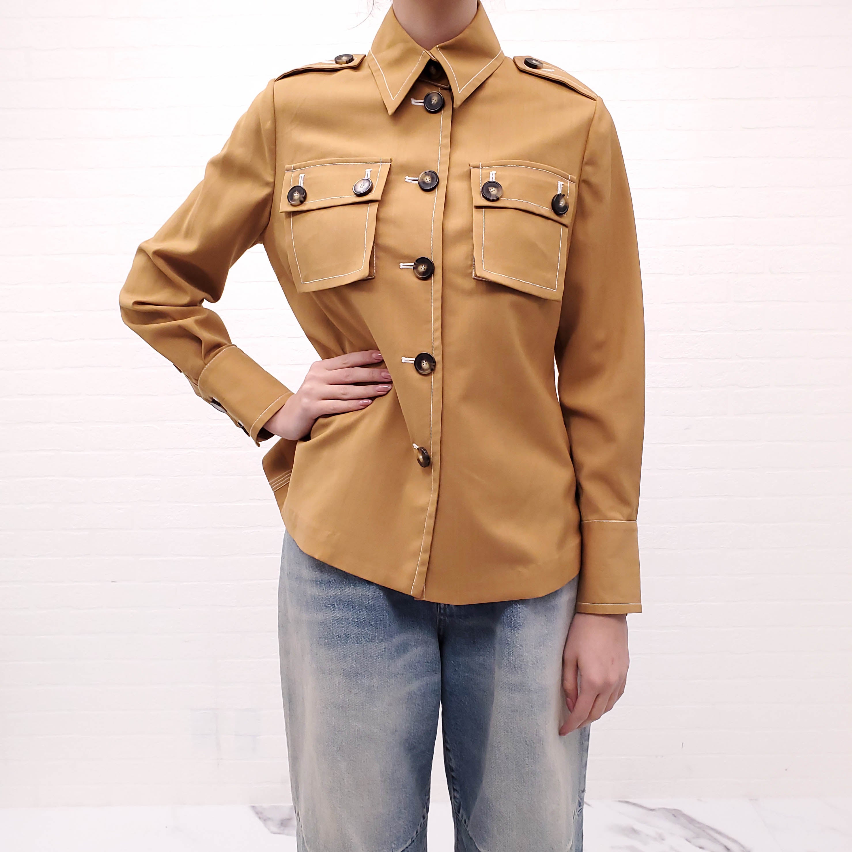 ZIMMERMANN MUSTARD YELLOW BLOUSE - SIZE 0 (US 2)