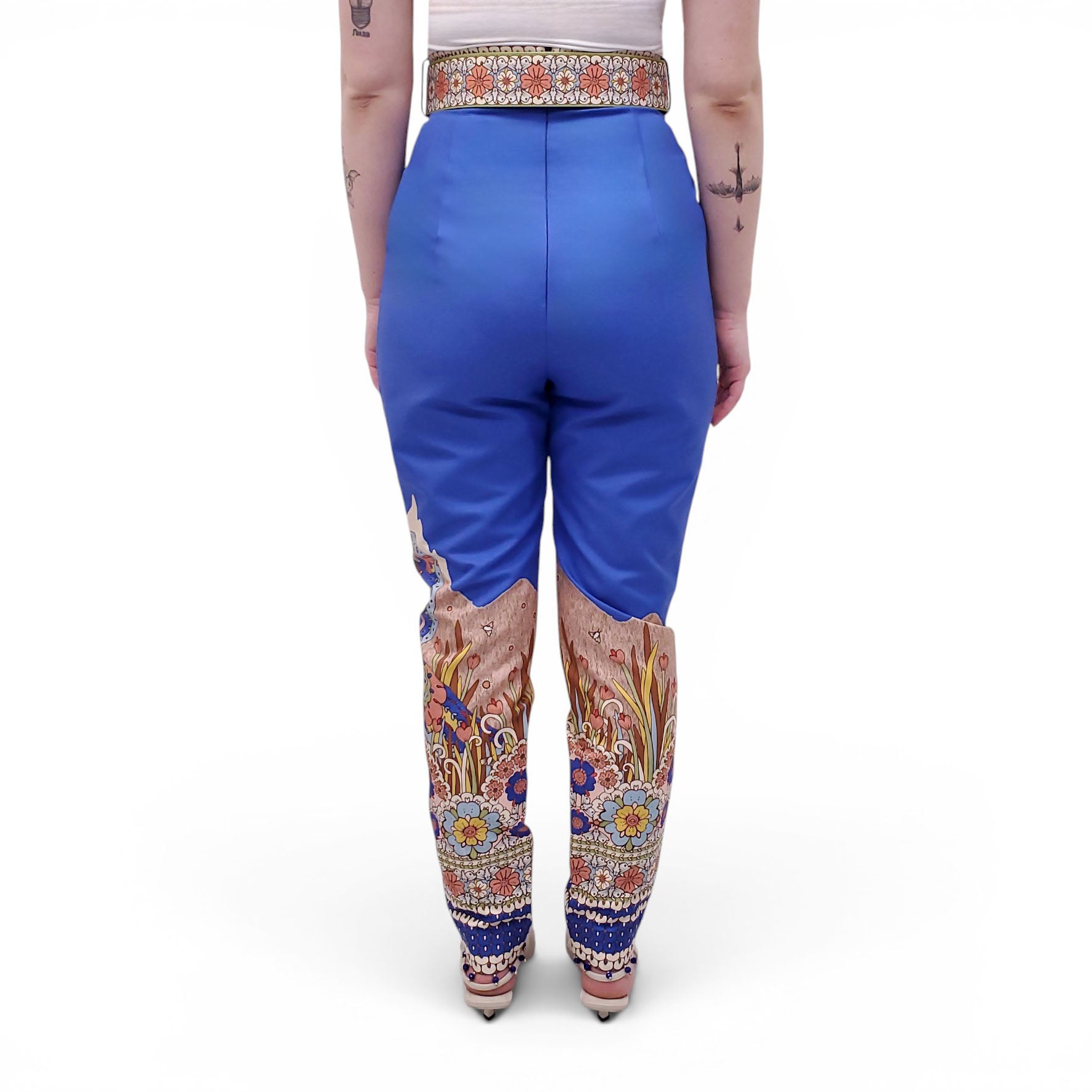 ZIMMERMANN NAVY SAGITTARIUS PRINT 'COSMIC ZODIAC' PANTS - SIZE 0 (US 4)