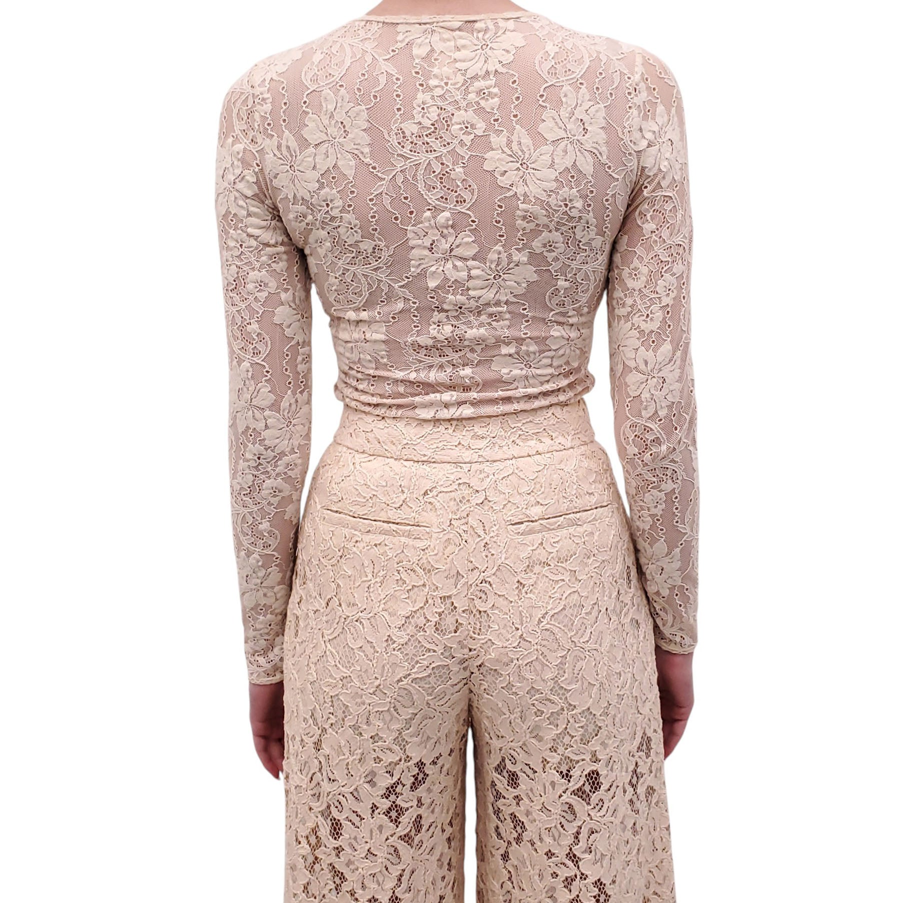 ZIMMERMANN NUDE LACE BODYSUIT - SIZE 0 (US 4)