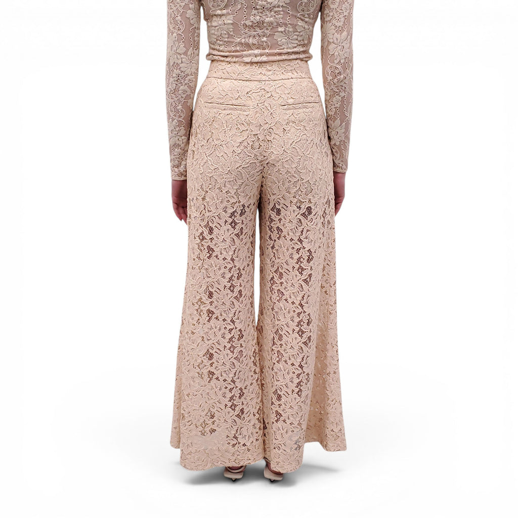 ZIMMERMANN NUDE LACE TROUSERS - SIZE 0P (US 2)