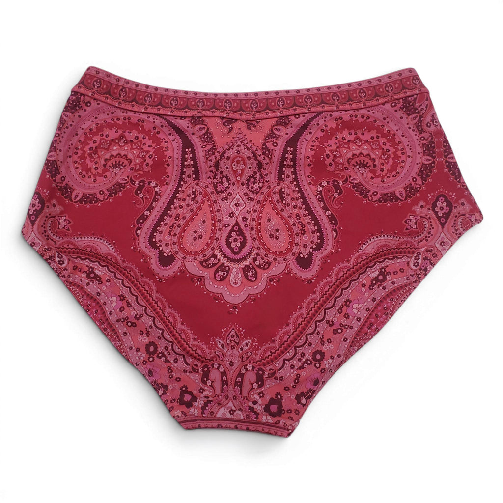 ZIMMERMANN PAISLEY 'SEPARATES' HIGH WAIST BIKINI BOTTOM - SIZE 3 (US 10)