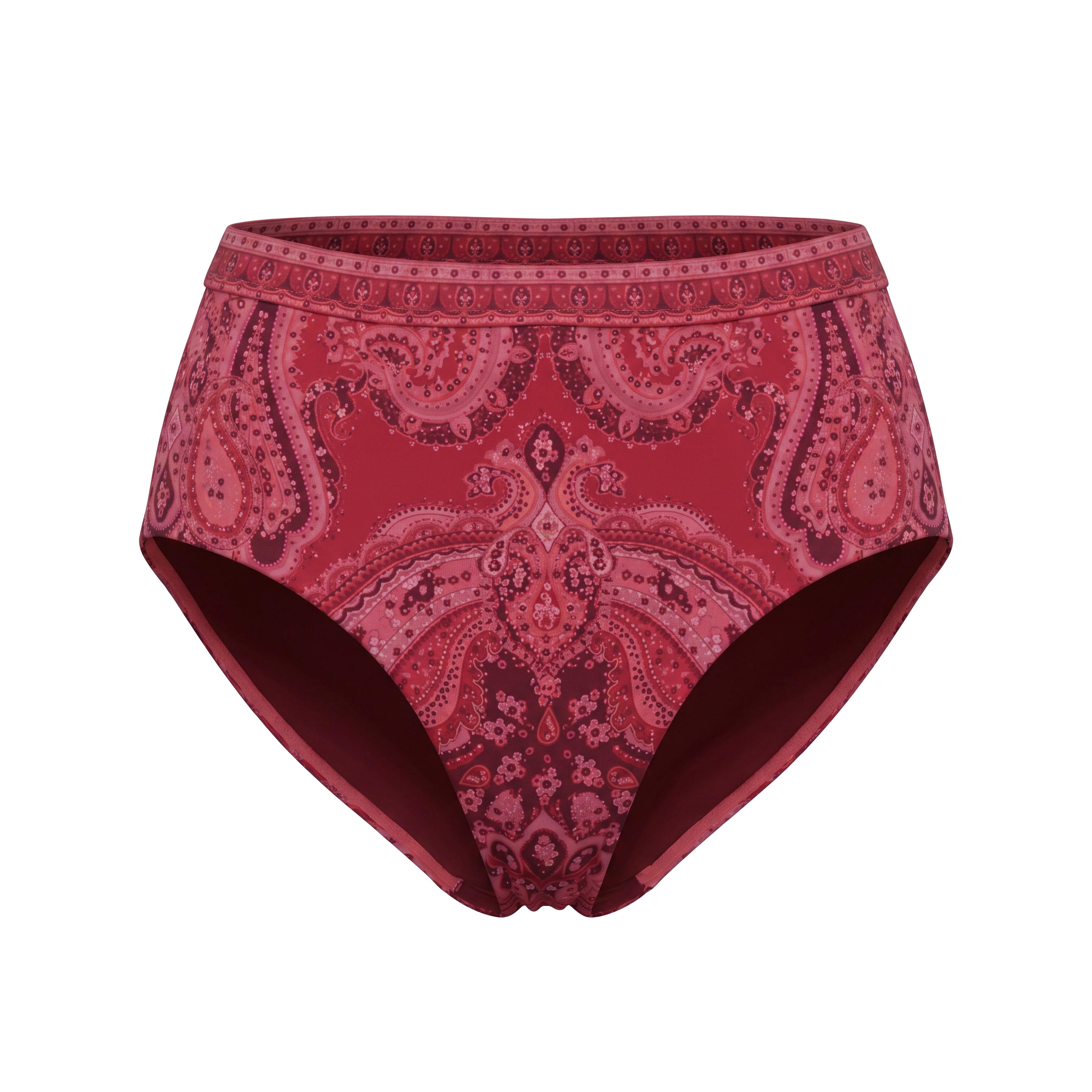 ZIMMERMANN PAISLEY 'SEPARATES' HIGH WAIST BIKINI BOTTOM - SIZE 3 (US 10)